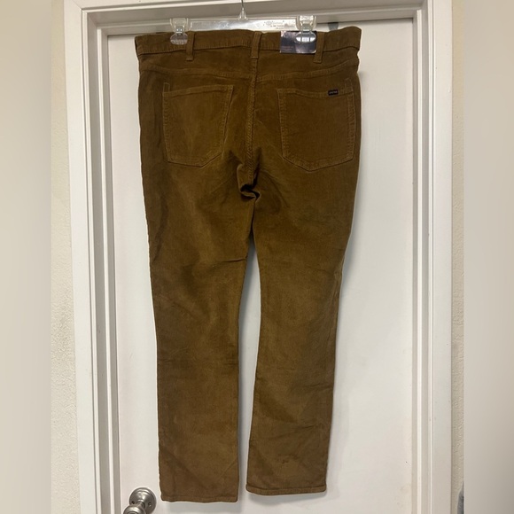 NWT Jacks NY Straight Fit Stretch Corduroy Pant - dark khaki / size 38x32 - Picture 3 of 7